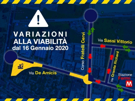 COLLEGNO - Lavori per la Metro: le modifiche alla viabilità a partire da giovedì 16 gennaio
