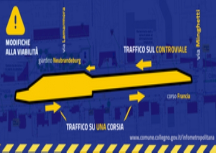 COLLEGNO - Lavori metropolitana in corso Francia: velox spento