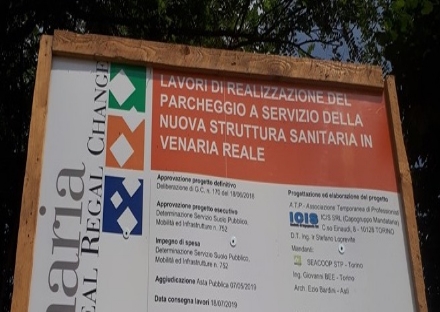 VENARIA - Partiti i lavori per la realizzazione del parcheggio del polo sanitario di via Don Sapino