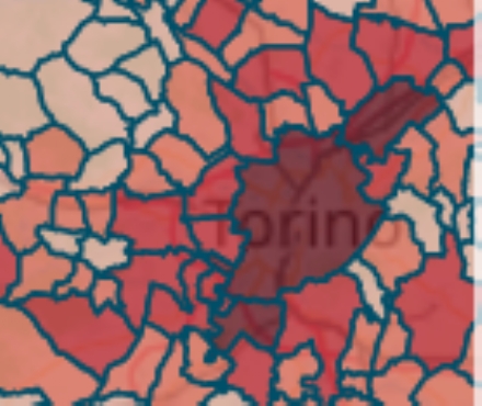 MAPPA CORONAVIRUS - Aumento in due Comuni. Venaria sotto i 200 casi, Collegno 240, Pianezza 85
