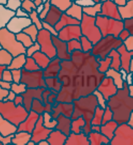 MAPPA CORONAVIRUS - Venaria 513, Rivoli 728, Borgaro 297, Pianezza 288. In calo a Collegno
