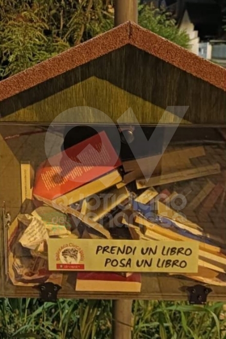 DRUENTO - Vandali in azione: presa di mira la «casetta dei libri»: pagine strappate e bruciate - FOTO