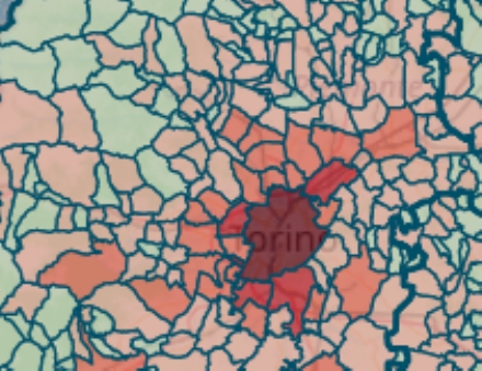 MAPPA CORONAVIRUS - A Borgaro e Venaria i casi diventano 50. Rivoli 72, Collegno 124