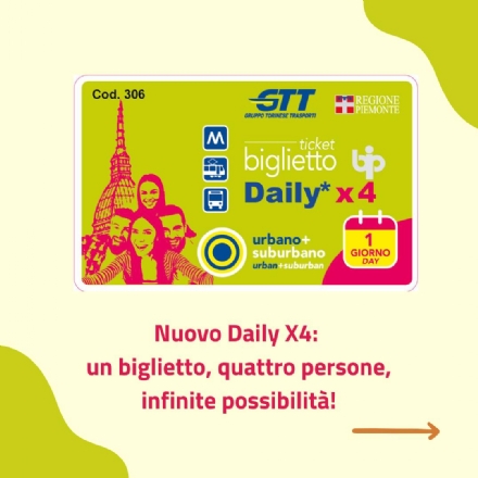 TRASPORTI - Ecco  il biglietto «Daily x4» di Gtt: si viaggia in quattro, si risparmia fra il 20 e il 30%