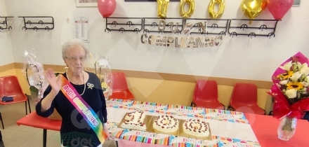 TORINO-VENARIA - I cento anni della signora Pia Mila: grande festa al Centro d'Incontro - FOTO