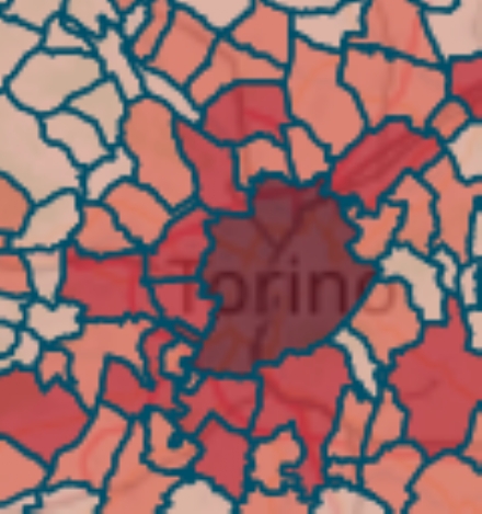 MAPPA CORONAVIRUS - Aumentano i casi in cinque Comuni. Venaria vicina ai 130 casi.