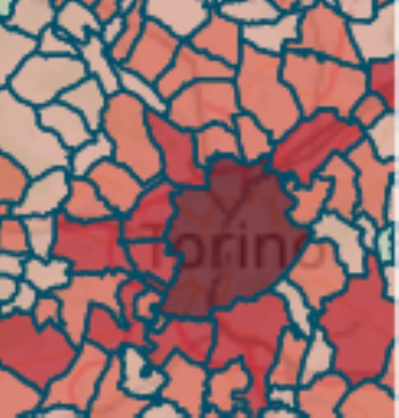 MAPPA CORONAVIRUS - Aumentano i casi a Mappano. Nessuna variazione in tre Comuni