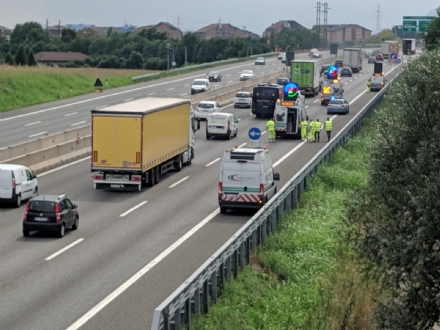 RIVOLI - Incidente in tangenziale: caos e lunghe code