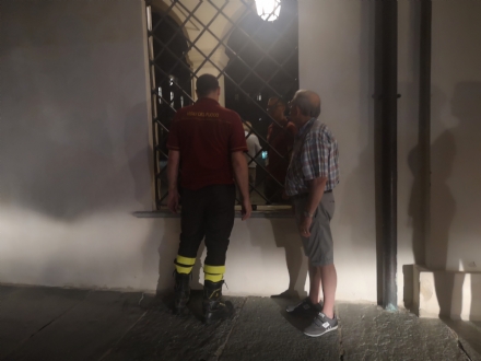 VENARIA - Bimbo rimane incastrato nelle grate della Reggia: salvato dai pompieri