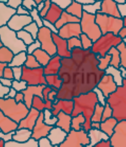MAPPA COVID - In aumento a Venaria, Alpignano, Grugliasco, La Cassa, Rivoli, Valdellatorre, San Gillio