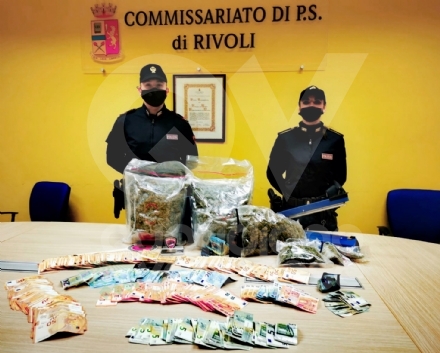 CRONACA - Il «fortino della droga»: la Polizia di Rivoli sequestra 3 kg di marijuana, un arresto