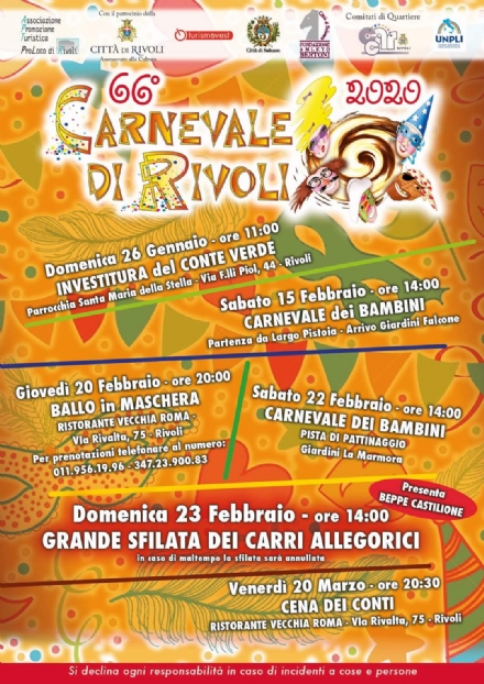 RIVOLI - Coronavirus, il 66esimo Carnevale è stato annullato