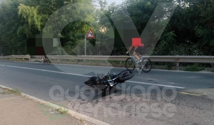 INCIDENTE A SAVONERA -  Scontro moto-macchina operatrice: ferito centauro di DRUENTO