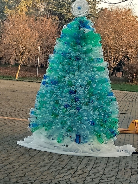 VENARIA - Ladri senza vergogna: rubate le bottiglie in plastica dell'«Albero creativo» della Romero