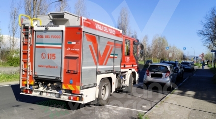 INCENDIO A VENARIA - Fiamme nel comprensorio ex sede Inps