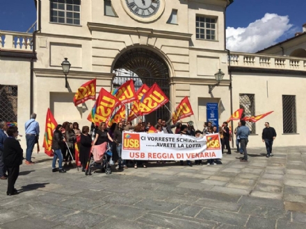 VENARIA - I lavoratori della Reggia hanno aderito allo sciopero del I Maggio, Festa dei Lavoratori