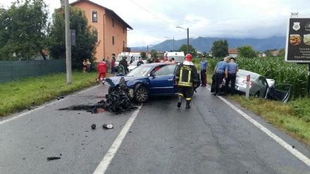 CIRIÈ - Grave incidente stradale in via Robassomero: tre feriti