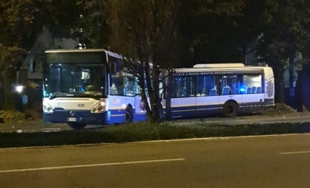 INCIDENTE A RIVOLI - Autobus della linea «36» finisce improvvisamente fuori strada