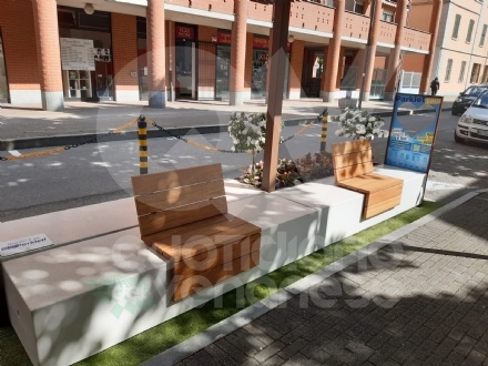 COLLEGNO E ZONA OVEST - Arriva il «Parklet»: spazi pubblici al posto delle auto - FOTO