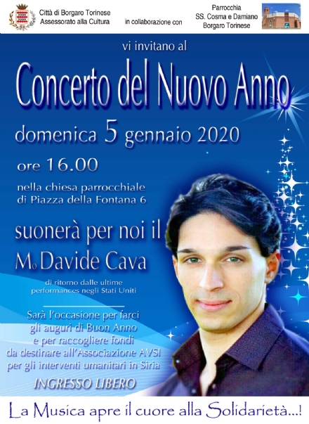 BORGARO - Domani in parrocchia il «Concerto del Nuovo Anno»: si esibirà il borgarese Cava
