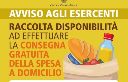 VENARIA - Covid, nasce l'elenco comunale degli esercenti disposti a consegnare la spesa a casa
