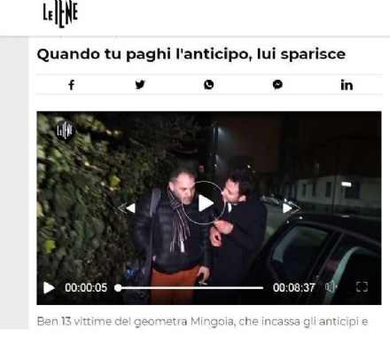 GRUGLIASCO - Le Iene «indagano» sul geometra: i carabinieri gli sequestrano i beni