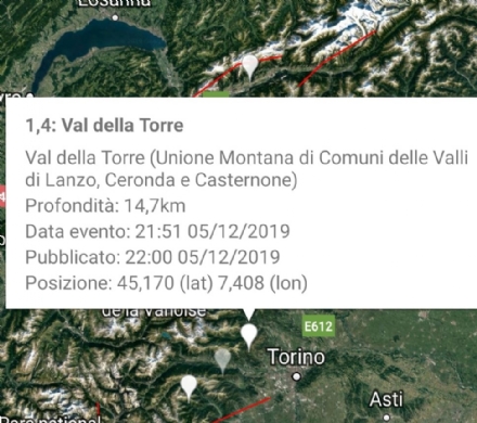 VAL DELLA TORRE - Scossa di terremoto rilevata dalla sala sismica dell'Ingv di Roma