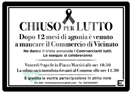RIVOLI Experience scende in piazza per protestare contro il Governo e tutelare il commercio