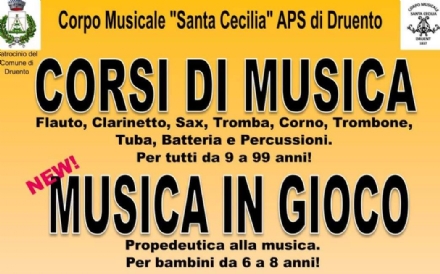 DRUENTO - Sabato open day del «Santa Cecilia»: tra i nuovi corsi ecco la «musica in gioco»