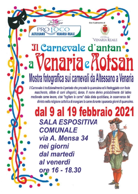 VENARIA - Quest'anno il Carnevale sarà una mostra, grazie alla Pro Loco