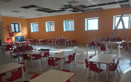 VENARIA - Infiltrazioni nel refettorio della scuola Boccaccio