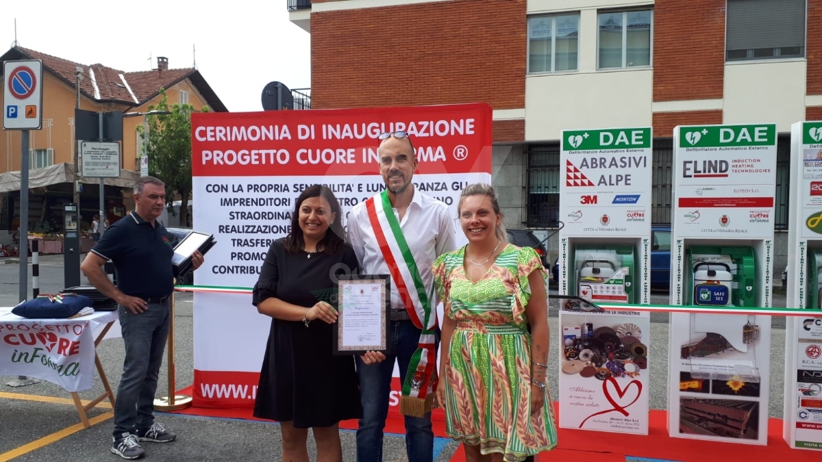 VENARIA - La Reale è sempre più cardioprotetta: altri 5 defibrillatori con il progetto «Cuore inForma» - FOTO