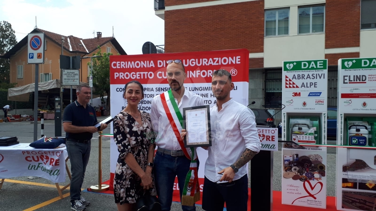 VENARIA - La Reale è sempre più cardioprotetta: altri 5 defibrillatori con il progetto «Cuore inForma» - FOTO