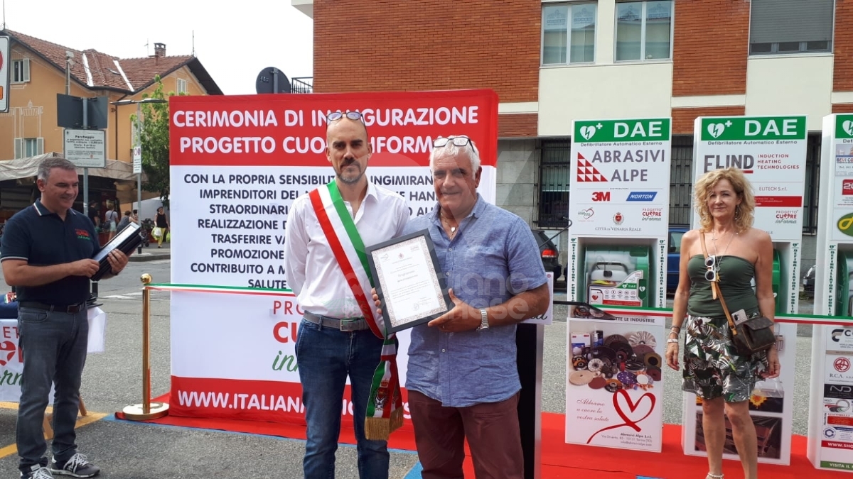 VENARIA - La Reale è sempre più cardioprotetta: altri 5 defibrillatori con il progetto «Cuore inForma» - FOTO