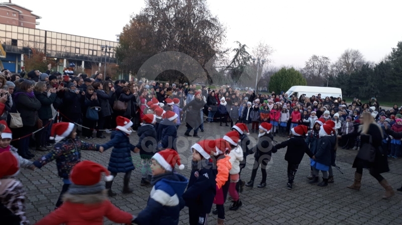 VENARIA - Alla Romero ecco l'albero creativo: realizzato con le bottiglie di plastica vuote