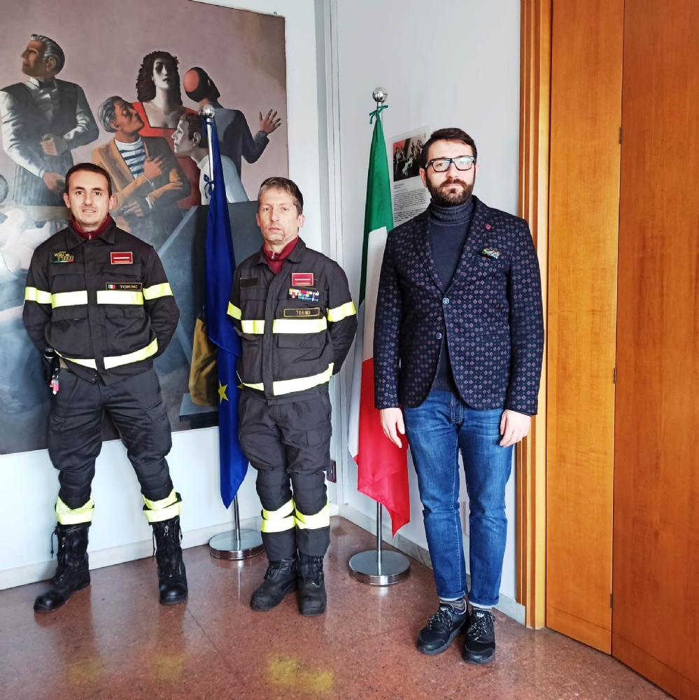 GRUGLIASCO - Francesco Cravero nuovo capo distaccamento dei vigili del fuoco - FOTO