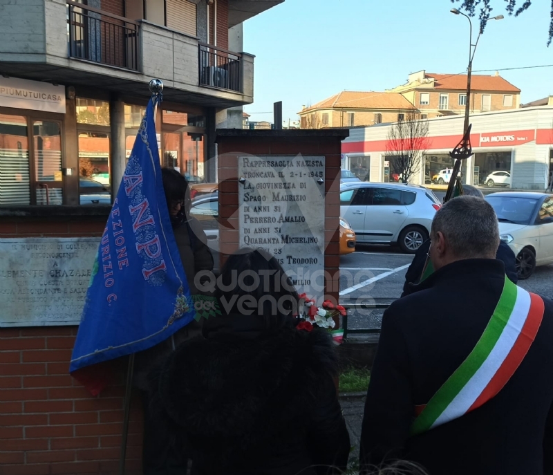 COLLEGNO - Commemorati i partigiani al cippo di corso Francia