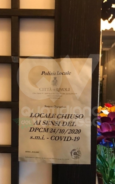 RIVOLI - Troppe persone contemporaneamente nel ristorante cinese: chiuso cinque giorni