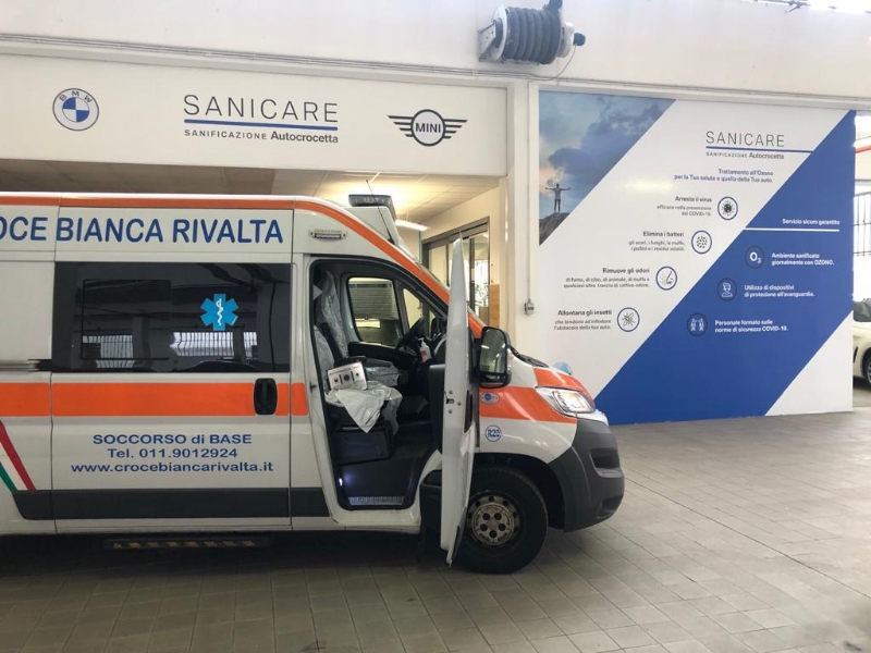 MONCALIERI - Autocrocetta sanifica gli ambienti e le vetture con l'Ozono Protea - VIDEO