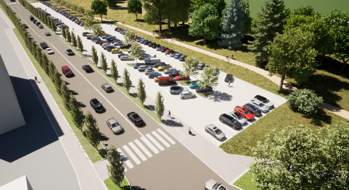 COLLEGNO - La riqualificazione di via Tampellini: nuova pavimentazione e più parcheggi