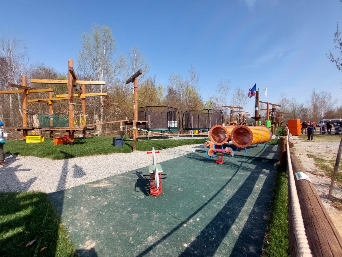 DRUENTO-ROBASSOMERO - Inaugurato il nuovo «Parco Avventura» a Cascina Oslera - FOTO
