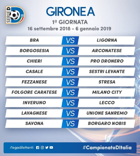 CALCIO SERIE D - Borgaro Nobis nel girone A: ecco il calendario del campionato