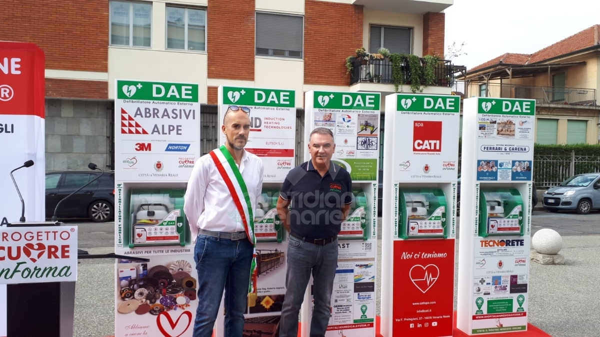 VENARIA - La Reale è sempre più cardioprotetta: altri 5 defibrillatori con il progetto «Cuore inForma» - FOTO