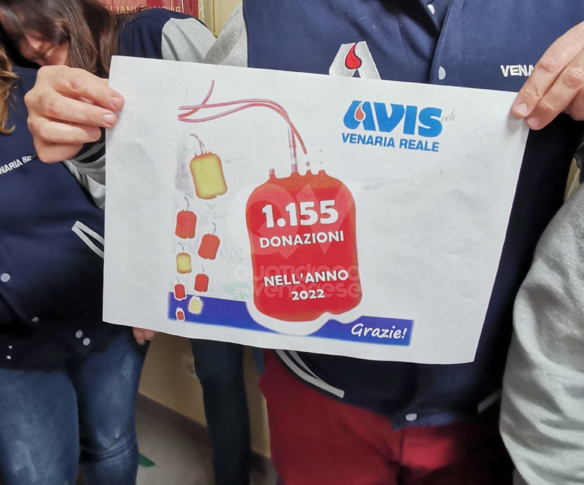 VENARIA - Il 2022 dell'Avis si chiude con l'ennesimo record: 1155 donazioni - FOTO