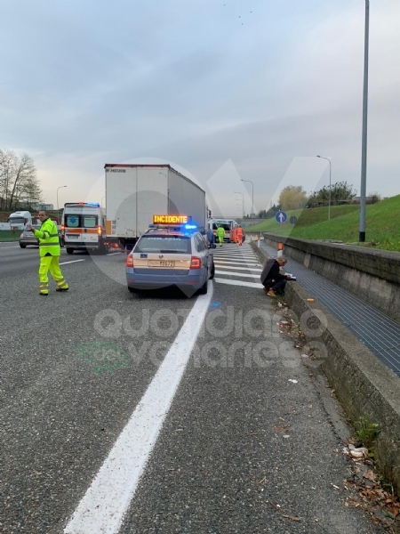 VENARIA - Incidente in tangenziale fra auto e tir: dopo l'urto, macchina trascinata per 100 metri
