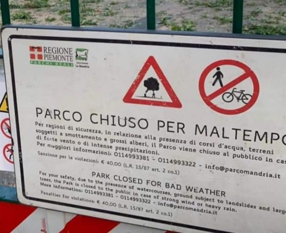 CHIUSO IL PARCO LA MANDRIA - A causa del maltempo: tecnici a lavoro per ripristinare le condizioni di sicurezza - FOTO