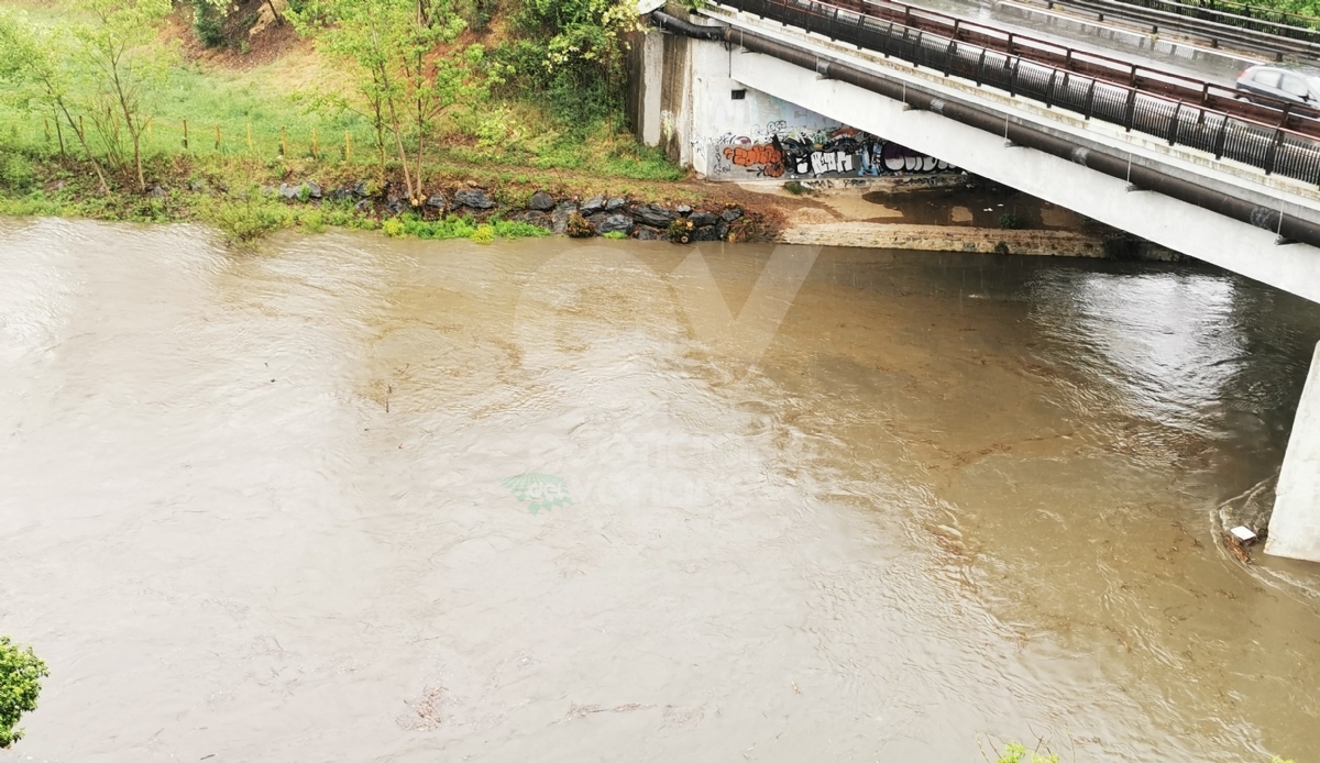 VENARIA - Pioggia in città: il Ceronda torna ad essere colmo d'acqua - FOTO