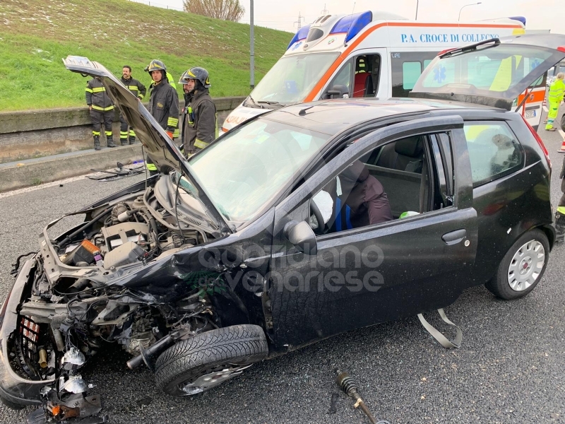 VENARIA - Pauroso incidente: auto finisce contro i jersey in cemento, ferito venariese del '98