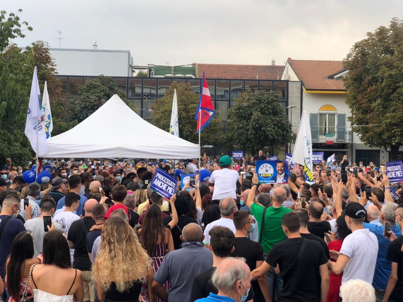 MATTEO SALVINI A VENARIA - «Tumminello è acqua passata: pensiamo al futuro della città» - FOTO