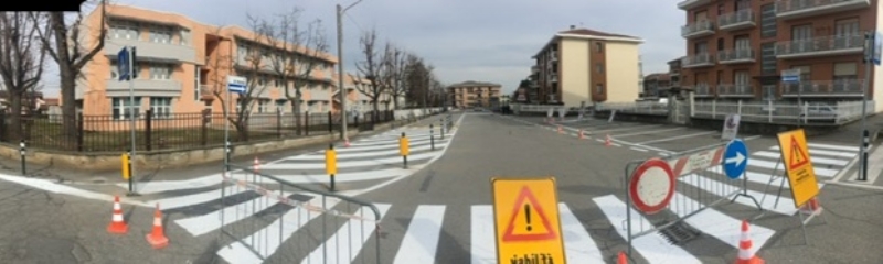 DRUENTO - Maggiore sicurezza nella zona delle scuole: ecco la nuova viabilità - FOTO